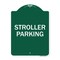 Signmission Designer Series Sign-Stroller Parking, Green & White Aluminum Sign, 18" x 24", GW-1824-22831 A-DES-GW-1824-22831 - alternate 1